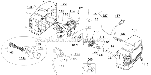 Page B Diagram and Parts List for 919-16538 Type 3 Black and Decker Compressor